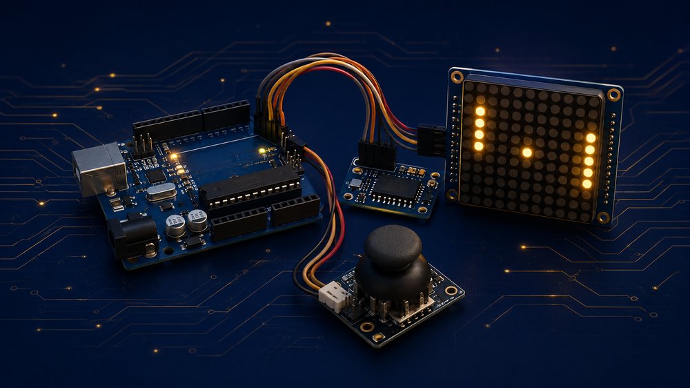 Jogo Pong com Arduino e matriz de LED 8x8 (MAX7219)
